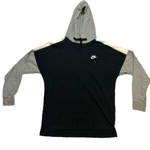 Vintage 90s Nike Swoosh Colorblock Hoodie Lightweight Two Tone